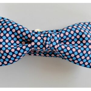 Moño Niño puntos rosa/azul