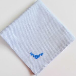 Pañuelo  ralla delgada azul