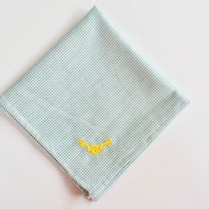 Pañuelo  verde textura/blanco